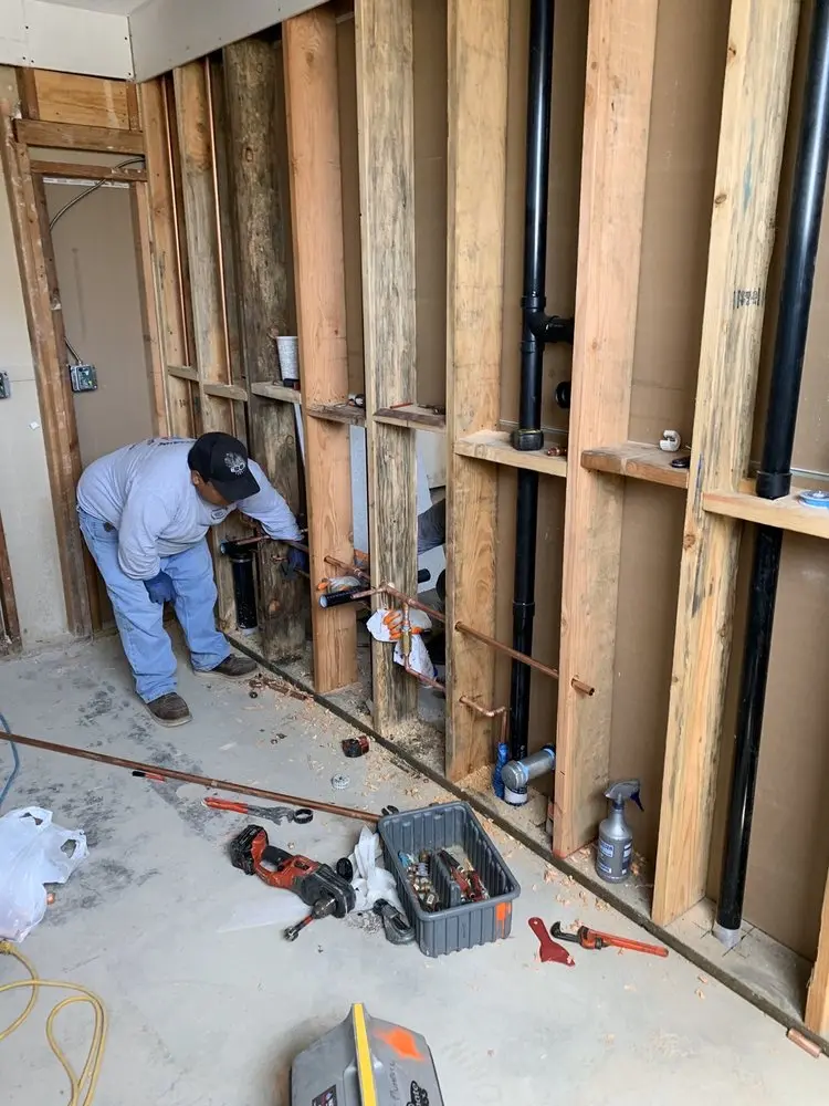Commercial rough-in plumbing for Gas Line Repair in Saxapahaw